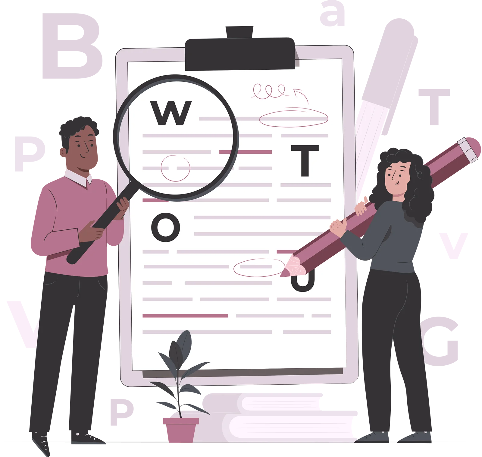 equipo revisando un documento académico durante el proceso de edición de tesis para publicaciones científicas