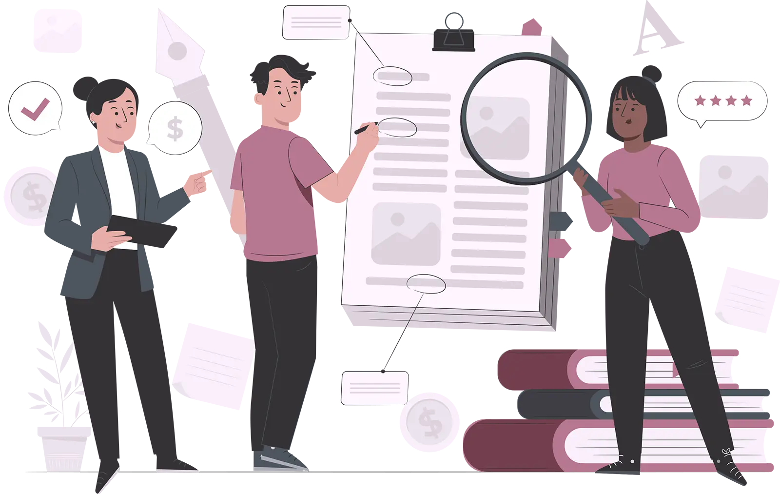 persona revisando y corrigiendo un documento académico durante la corrección de tesis