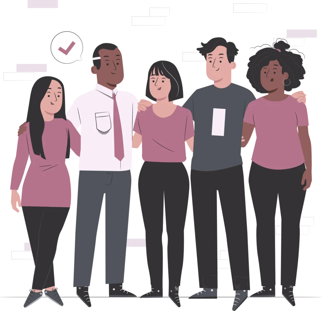 grupo de personas reunidas como representación de un servicio de tesis en Colombia