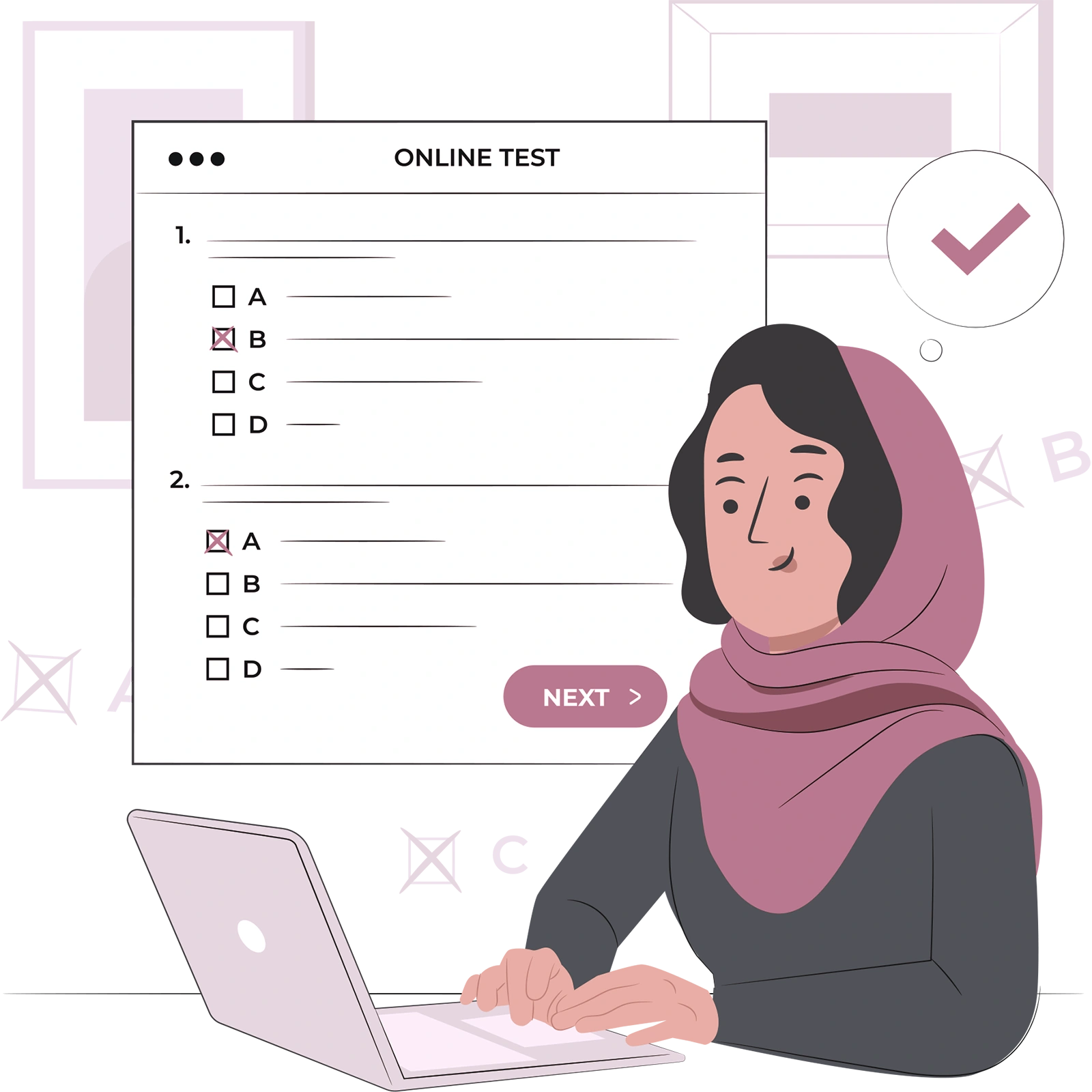 persona respondiendo un cuestionario en una laptop como ejemplo de recolección de datos en metodología cuantitativa